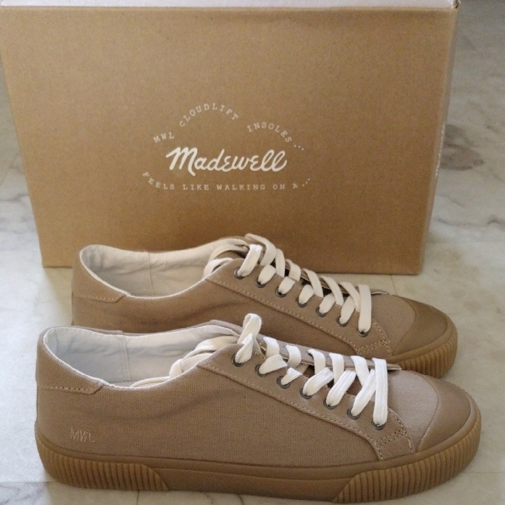 Madewell Tan Canvas Sneakers